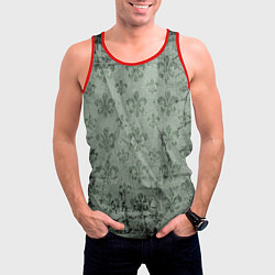 Майка-безрукавка мужская Старая затёртая мешковина с принтом, цвет: 3D-красный — фото 2