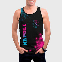 Майка-безрукавка мужская Napoli - neon gradient: надпись, символ, цвет: 3D-черный — фото 2