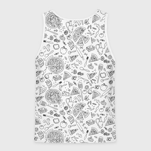 Мужская майка без рукавов КУЛИНАРНЫЙ УЗОР / 3D-Белый – фото 2