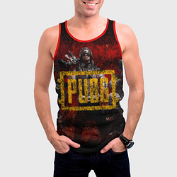 Майка-безрукавка мужская PUBG red theme, цвет: 3D-красный — фото 2