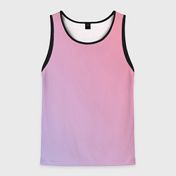 Мужская майка без рукавов Градиент - розовая пастель