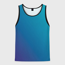 Мужская майка без рукавов Градиент - морская глубина