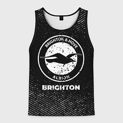 Майка-безрукавка мужская Brighton с потертостями на темном фоне, цвет: 3D-черный