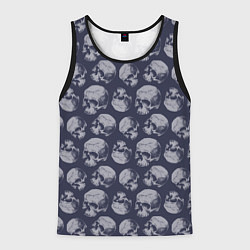 Майка-безрукавка мужская Череп и челюсть, цвет: 3D-черный