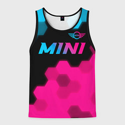 Мужская майка без рукавов Mini - neon gradient: символ сверху