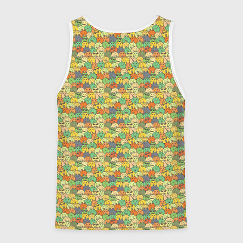 Мужская майка без рукавов Человечки с заячьими ушками / 3D-Белый – фото 2