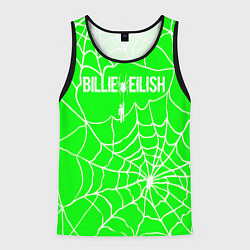 Майка-безрукавка мужская Billie Eilish - паутина, цвет: 3D-черный