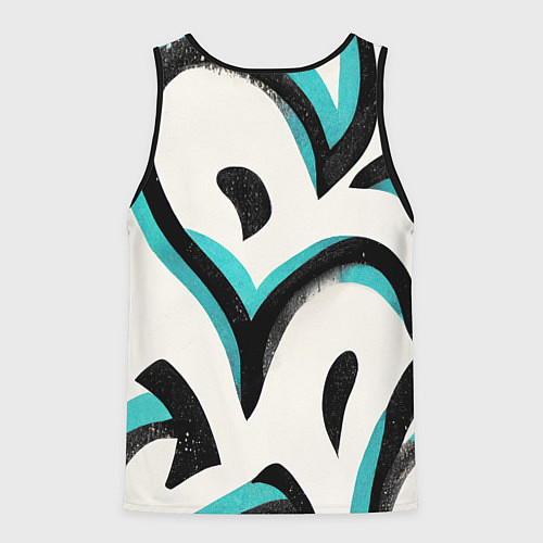 Мужская майка без рукавов Узоры в стиле граффити / 3D-Черный – фото 2