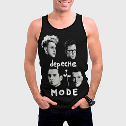 Майка-безрукавка мужская Depeche Mode portrait, цвет: 3D-черный — фото 2