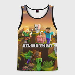 Майка-безрукавка мужская Валентина Minecraft, цвет: 3D-черный