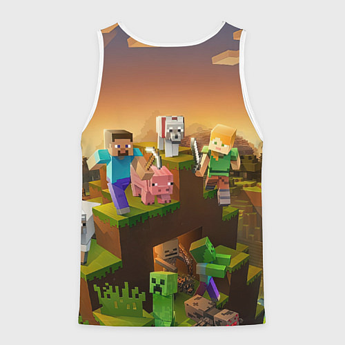 Мужская майка без рукавов Денис Майнкрафт / 3D-Белый – фото 2