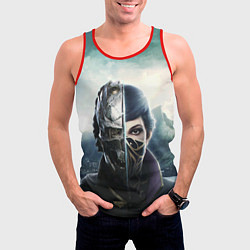 Майка-безрукавка мужская Dishonored - Эмили Колдуин, цвет: 3D-красный — фото 2