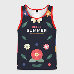 Майка-безрукавка мужская Здравствуй Лето, цвет: 3D-красный