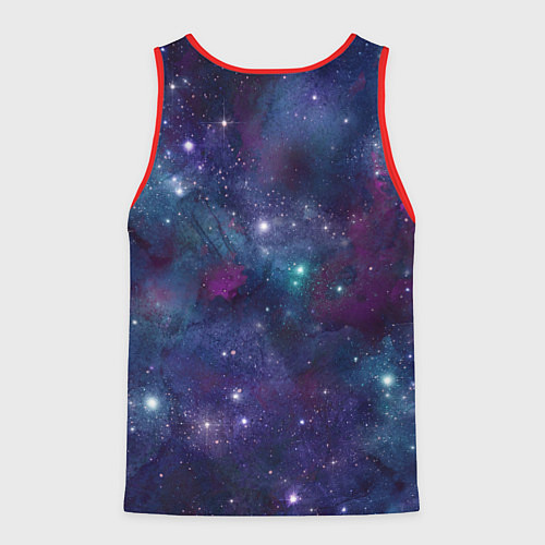 Мужская майка без рукавов Бесконечность звездного неба / 3D-Красный – фото 2