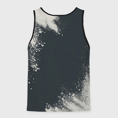 Мужская майка без рукавов Саша зубастый волк / 3D-Черный – фото 2