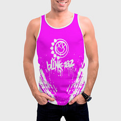 Майка-безрукавка мужская Blink 182 краска, цвет: 3D-белый — фото 2
