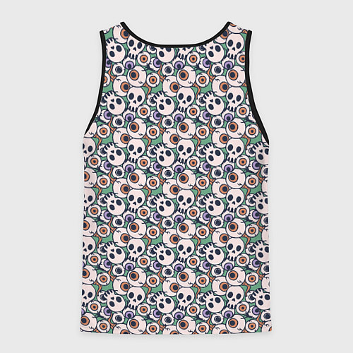 Мужская майка без рукавов Череп и глаз / 3D-Черный – фото 2