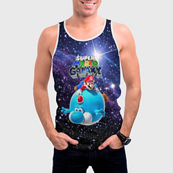 Майка-безрукавка мужская Super Mario Galaxy - Nintendo, цвет: 3D-белый — фото 2