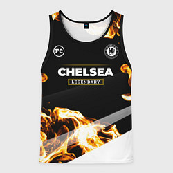 Майка-безрукавка мужская Chelsea legendary sport fire, цвет: 3D-черный