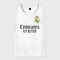 Майка-безрукавка мужская Реал Мадрид форма 20222023, цвет: 3D-белый