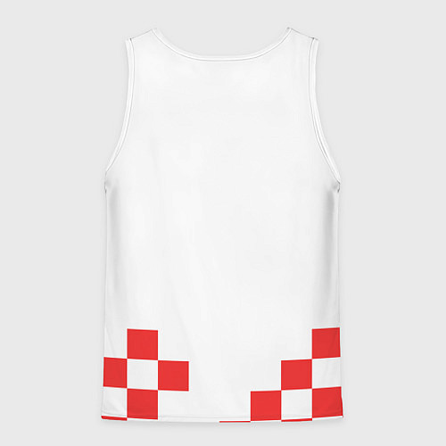Мужская майка без рукавов Сборная Хорватии форма к чемпионату мира 2022 / 3D-Белый – фото 2