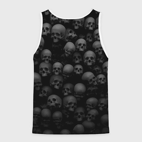 Мужская майка без рукавов Композиция из черепов - Dark / 3D-Белый – фото 2
