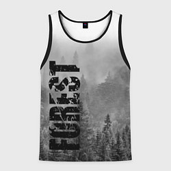Майка-безрукавка мужская Gray Forest, цвет: 3D-черный