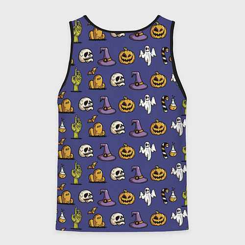 Мужская майка без рукавов Halloween pattern / 3D-Черный – фото 2