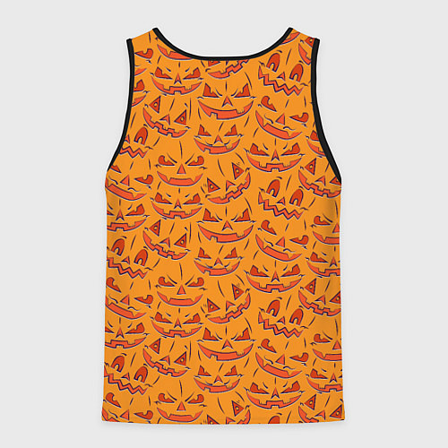 Мужская майка без рукавов Halloween Pumpkin Pattern / 3D-Черный – фото 2