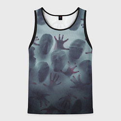 Мужская майка без рукавов Scary faces trying to get out