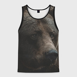 Майка-безрукавка мужская Медведь, цвет: 3D-черный