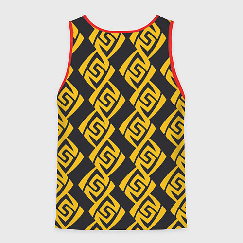 Мужская майка без рукавов Гео Genshin Impact 3D V 2 / 3D-Красный – фото 2