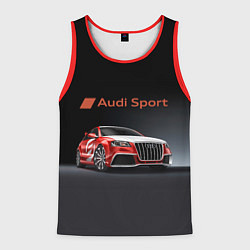 Майка-безрукавка мужская Audi sport - racing team, цвет: 3D-красный