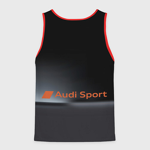 Мужская майка без рукавов Audi sport - racing team / 3D-Красный – фото 2