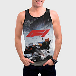 Майка-безрукавка мужская Формула 1 - ни за что, блин!, цвет: 3D-черный — фото 2