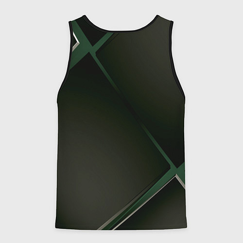 Мужская майка без рукавов Коллеи в ромбе / 3D-Черный – фото 2