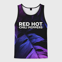 Майка-безрукавка мужская Red Hot Chili Peppers neon monstera, цвет: 3D-черный