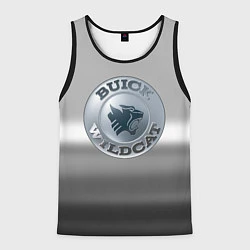 Майка-безрукавка мужская Buick Wildcat - emblem, цвет: 3D-черный