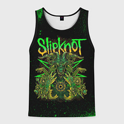 Майка-безрукавка мужская Slipknot green satan, цвет: 3D-черный