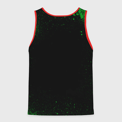 Мужская майка без рукавов Slipknot green satan / 3D-Красный – фото 2