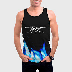 Майка-безрукавка мужская Tokio Hotel blue fire, цвет: 3D-черный — фото 2