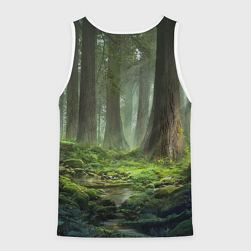 Мужская майка без рукавов Мудрое Таинственное Дерево / 3D-Белый – фото 2