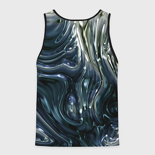 Мужская майка без рукавов Aesthetic visual art metal slime / 3D-Черный – фото 2