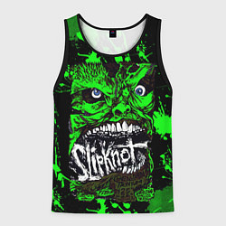 Майка-безрукавка мужская Slipknot - green monster по, цвет: 3D-черный