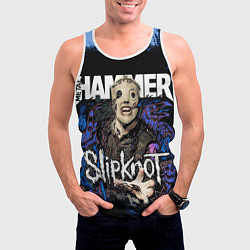 Майка-безрукавка мужская Slipknot hammer blue, цвет: 3D-белый — фото 2