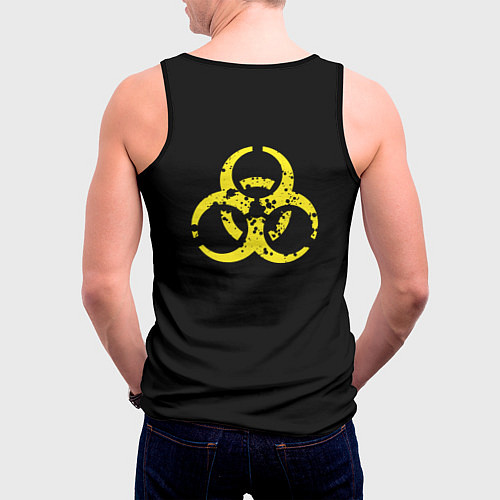Мужская майка без рукавов TOXIC - Биологическая опасность / 3D-Черный – фото 4