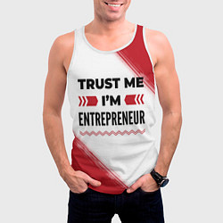 Майка-безрукавка мужская Trust me Im entrepreneur white, цвет: 3D-белый — фото 2