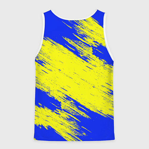 Мужская майка без рукавов Радужные друзья радостный Синий / 3D-Белый – фото 2