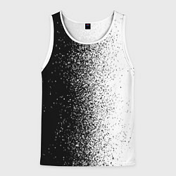 Мужская майка без рукавов Брызги красок - Черно-белый