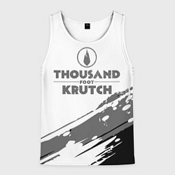 Майка-безрукавка мужская Thousand Foot Krutch логотип, цвет: 3D-белый